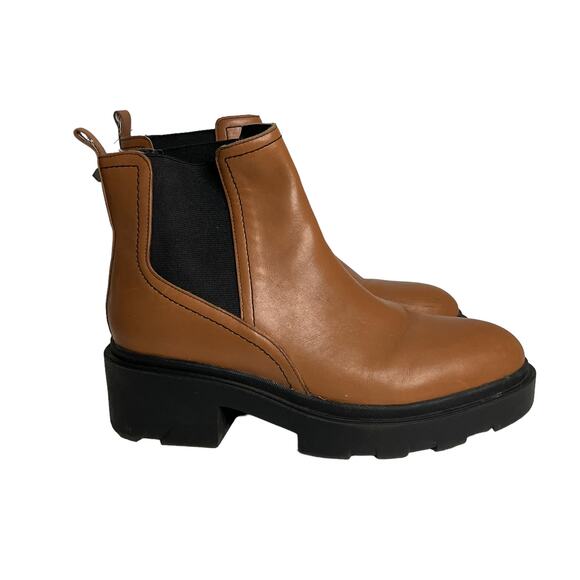 Marc Fisher Women's Wade Lug Sole Brown Chelsea Boot Size 8M - Picture 1 of 10